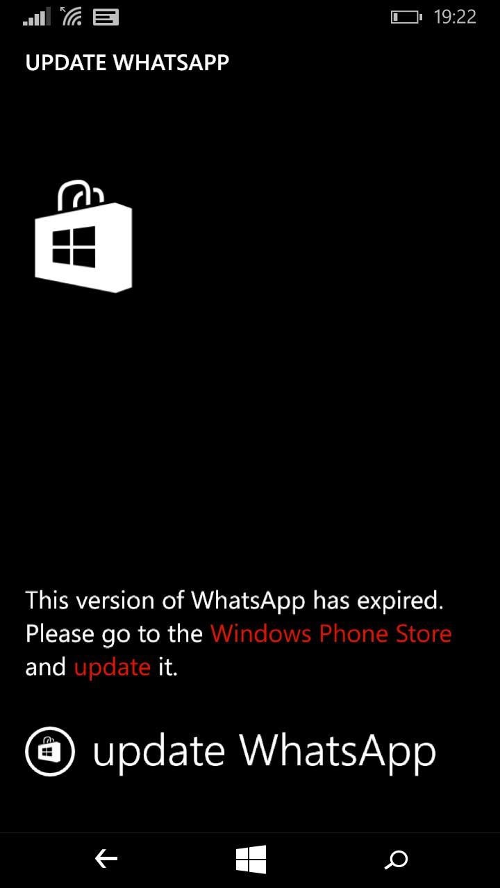Whatsapp Error - Can't Access