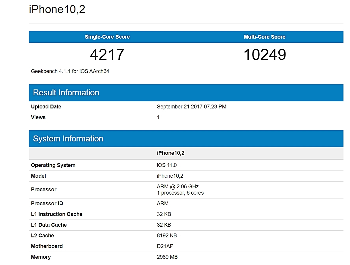 Geekbench Is Recognizing The iPhone 8 As The iPhone 10