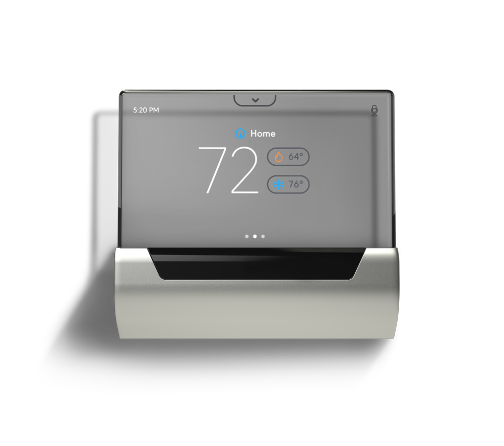 The GLAS Thermostat Integrates A See Through OLED Touch Panel With Cortana 