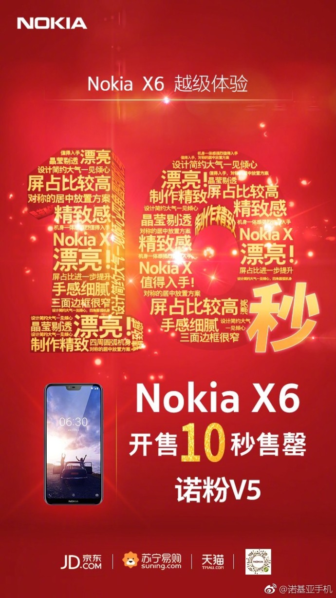 Nokia X6 Sold Out In 10 Seconds